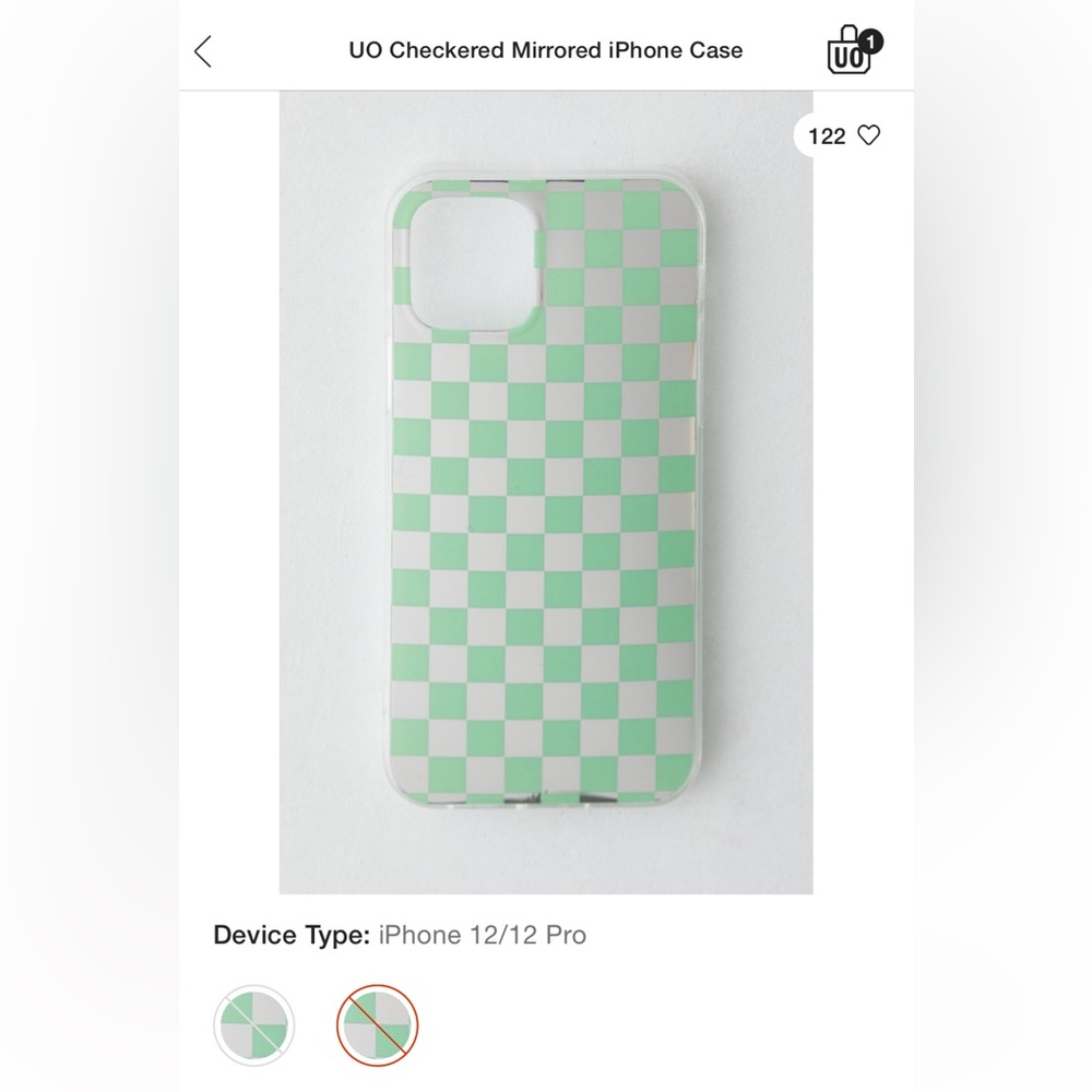 NIB IPhone 12 & 12Pro Urban Outfitters silicon checked phone case